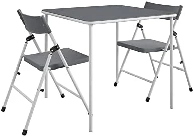 COSCO Kid's 3-Piece Activity Set With Folding Chairs, Cool Gray 8 COSCO Kid's 3-Piece Activity Set With Folding Chairs, Cool Gray - Image 6