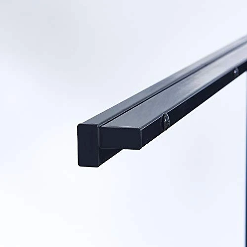 29.5" Dining Table Dinette Table For 2-4 People Tempered Glass Dining Room Table With Metal Legs, Square Kitchen Table For Dining Guest Reception Small Spaces, Black 7 29.5" Dining Table Dinette Table For 2-4 People Tempered Glass Dining Room Table With Metal Legs, Square Kitchen Table For Dining Guest Reception Small Spaces, Black - Image 5