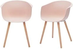 Amazon Brand - Rivet Alva Modern Curved-Back Plastic Dining Chair, Set Of 2, 23.2"W, Nude Pink 13 Amazon Brand - Rivet Alva Modern Curved-Back Plastic Dining Chair, Set Of 2, 23.2"W, Nude Pink -Home Table Chair Store 31ZZZEaweFL. AC