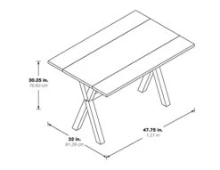 OSP Home Furnishings Flip-Top Expanding Desk To Dining Table, Charcoal Finish -Home Table Chair Store 31ZqiN5u5aL