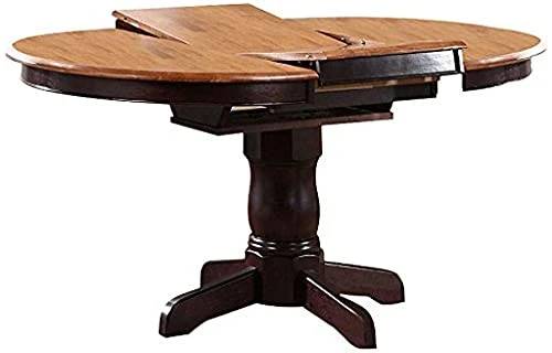 Iconic Furniture RD42-TB-WY-MA Round Extendable Table, Whiskey,Mocha 3 Iconic Furniture RD42-TB-WY-MA Round Extendable Table, Whiskey,Mocha