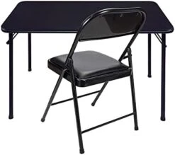 KAIHAOWIN Folding Chairs 2 Pack Vinyl Folding Chairs Portable Easy Storage Foldable Chair-Stackable Morden Commercial Seat With Powder-Coated Durable Metal Frame For Indoor/Outdoor Office Camping -Home Table Chair Store 31d7r EW6zL. AC