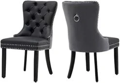 Civama Dining Chairs Set Of 6, Velvet Nikki Collection Dining Room Chair Upholstered Modern Luxury Tufted With Nailhead Trim Back Pull Ring Solid Wooden Legs, Beige 30 Civama Dining Chairs Set Of 6, Velvet Nikki Collection Dining Room Chair Upholstered Modern Luxury Tufted With Nailhead Trim Back Pull Ring Solid Wooden Legs, Beige -Home Table Chair Store 31daWkuxaLL. AC