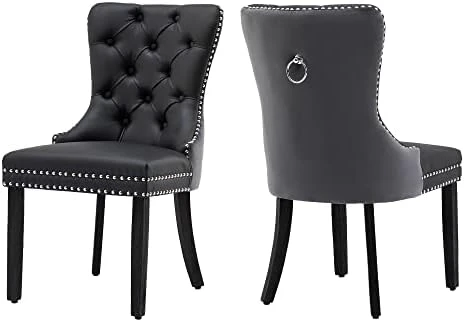 Civama Dining Chairs Set Of 6, Velvet Nikki Collection Dining Room Chair Upholstered Modern Luxury Tufted With Nailhead Trim Back Pull Ring Solid Wooden Legs, Beige 16 Civama Dining Chairs Set Of 6, Velvet Nikki Collection Dining Room Chair Upholstered Modern Luxury Tufted With Nailhead Trim Back Pull Ring Solid Wooden Legs, Beige - Image 14