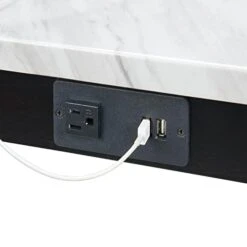 Picket House Furnishings Jada Bar Table Set In White Marble -Home Table Chair Store 31eWQ1vGlgL