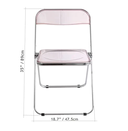 Inspirer Studio Contemporary Bauhaus Style Transparent Folding Chair (Tea) 8 Inspirer Studio Contemporary Bauhaus Style Transparent Folding Chair (Tea) - Image 6