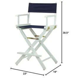 Casual Home 24" Director's Chair White Frame With Navy Canvas, Counter Height -Home Table Chair Store 31gsRbdSWoL