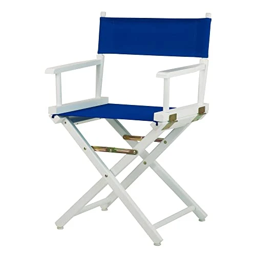 Casual Home 18" Director's Chair White Frame With Royal Blue Canvas 3 Casual Home 18" Director's Chair White Frame With Royal Blue Canvas