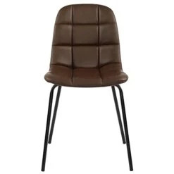 Thksbought Modern Chairs PU Leather Dining Chairs With Legs For Kitchen Living Room (Set Of 2 Dark Brown) -Home Table Chair Store 31iPmsPXvxL