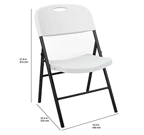 Amazon Basics Folding Plastic Chair With 350-Pound Capacity - 6-Pack, White 5 Amazon Basics Folding Plastic Chair With 350-Pound Capacity - 6-Pack, White - Image 3