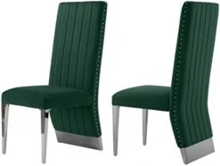 AZhome Dining Chairs With Nail Head Trim, Modern Upholstered Velvet Dining Room Chairs In Lovely Color Tufted And Gold Stainless Steel, Set Of 2 17 AZhome Dining Chairs With Nail Head Trim, Modern Upholstered Velvet Dining Room Chairs In Lovely Color Tufted And Gold Stainless Steel, Set Of 2 -Home Table Chair Store 31jwlXzlWnL. AC