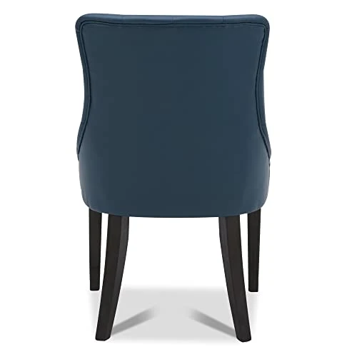 CHITA Farmhouse Tufted Dining Chairs, Modern Upholstered Chairs, High Back Dining Room Chairs Set Of 2,Blue 6 CHITA Farmhouse Tufted Dining Chairs, Modern Upholstered Chairs, High Back Dining Room Chairs Set Of 2,Blue - Image 4