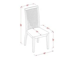 East West Furniture Dining Chairs, Medium, IPC-MAH-W -Home Table Chair Store 31l6U5RBMmL