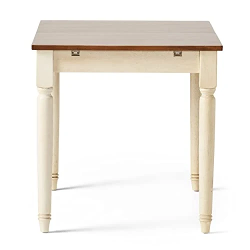 Christopher Knight Home Clearwater Rectangular Solid Top Table, Dark Oak / Antique White 6 Christopher Knight Home Clearwater Rectangular Solid Top Table, Dark Oak / Antique White - Image 4