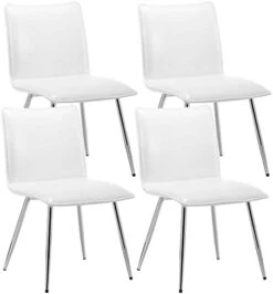 DUHOME PU Leather Dining Chairs Kitchen Chairs Set Of 4 Side Chair For Dining Room Living Room Yellowish-Brown -Home Table Chair Store 31lxOUeSeyL. AC