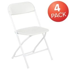 Flash Furniture 3-Foot Square Granite White Plastic Folding Table & Hercules™ Series Plastic Folding Chair - White - 4 Pack 650LB Weight Capacity Comfortable Event Chair-Lightweight Folding Chair 17 Flash Furniture 3-Foot Square Granite White Plastic Folding Table & Hercules™ Series Plastic Folding Chair - White - 4 Pack 650LB Weight Capacity Comfortable Event Chair-Lightweight Folding Chair -Home Table Chair Store 31mFVy0hMhL