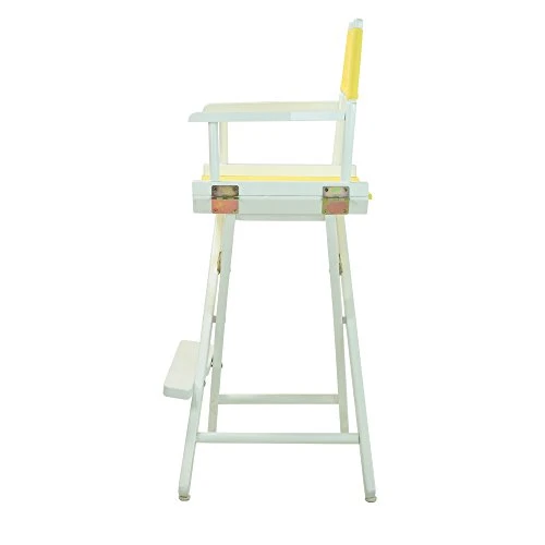 Casual Home 30" Director's Chair White Frame-with Yellow Canvas, Bar Height 4 Casual Home 30" Director's Chair White Frame-with Yellow Canvas, Bar Height - Image 2