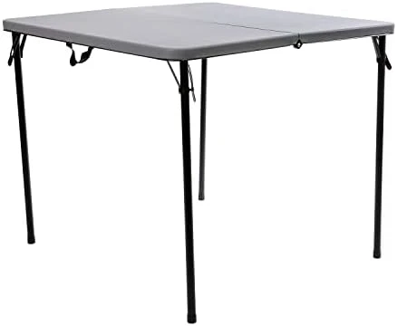 Flash Furniture 3-Foot Square Granite White Plastic Folding Table & Hercules™ Series Plastic Folding Chair - White - 4 Pack 650LB Weight Capacity Comfortable Event Chair-Lightweight Folding Chair 11 Flash Furniture 3-Foot Square Granite White Plastic Folding Table & Hercules™ Series Plastic Folding Chair - White - 4 Pack 650LB Weight Capacity Comfortable Event Chair-Lightweight Folding Chair - Image 9