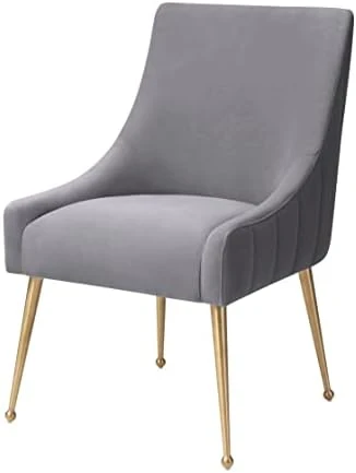 MEXIYA Irina Dining Chair Blush Easy Clean Velvet Upholstered Side Chair With Brushed Gold Leg 9 MEXIYA Irina Dining Chair Blush Easy Clean Velvet Upholstered Side Chair With Brushed Gold Leg - Image 7