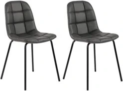 Thksbought Modern Chairs PU Leather Dining Chairs With Legs For Kitchen Living Room (Set Of 2 Dark Brown) -Home Table Chair Store 31nI3NA01iL. AC