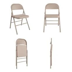 CoscoProducts COSCO All- Steel Folding Chair, 4-Pack, Antique Linen 14 CoscoProducts COSCO All- Steel Folding Chair, 4-Pack, Antique Linen -Home Table Chair Store 31ndJIpeEAL