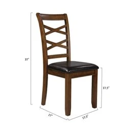 Savonnerie Dining Table Set For 6, Kitchen & Dining Room Sets, Rubber Solid Wood, 60''L × 36" W -Home Table Chair Store 31qoXtq7OxL