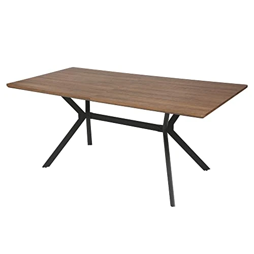 LUCKYERMORE 71"x35.5" Dining Table For 6-8 Mid-Century Modern Rectangle Wood Kitchen Table Farmhouse Dining Table For Dining Room Balcony Cafe Bar Conference Walnut 3 LUCKYERMORE 71"x35.5" Dining Table For 6-8 Mid-Century Modern Rectangle Wood Kitchen Table Farmhouse Dining Table For Dining Room Balcony Cafe Bar Conference Walnut