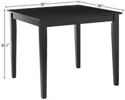 International Concepts Solid Wood Top Dining Table, Black -Home Table Chair Store 31r8Bo0gvtL