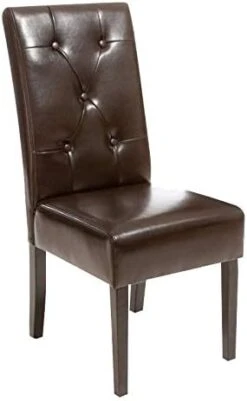 Christopher Knight Home Taylor Bonded Leather Dining Chairs, 2-Pcs Set, Dark Grey -Home Table Chair Store 31rbT92JCzL. AC