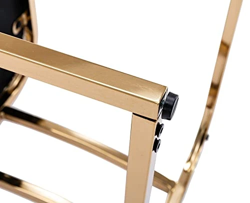 VESCASA Velvet Upholstered Dining Chairs With Back, Mid Century Modern Dining Chairs With Gold Metal Frame For Dining Room, Restaurant, Kitchen, Set Of 4, Grey 8 VESCASA Velvet Upholstered Dining Chairs With Back, Mid Century Modern Dining Chairs With Gold Metal Frame For Dining Room, Restaurant, Kitchen, Set Of 4, Grey - Image 6