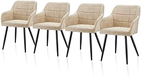 TUKAILAi Modern Dining Chairs Set Of 2, PU Leather Upholstered Accent Arm Chair With Padded Seat, Armrest & Backrest, Occasional Armchair For Leisure Lounge Guest Reception (Brown) 13 TUKAILAi Modern Dining Chairs Set Of 2, PU Leather Upholstered Accent Arm Chair With Padded Seat, Armrest & Backrest, Occasional Armchair For Leisure Lounge Guest Reception (Brown) - Image 11