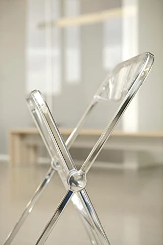 Inspirer Studio Contemporary Bauhaus Style Transparent Folding Chair (Clear) 4 Inspirer Studio Contemporary Bauhaus Style Transparent Folding Chair (Clear) - Image 2