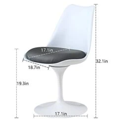 Bacyion Swivel Dining Chair Set For 2 - Mid-Century Modern Dining Room Chairs Pedestal Leisure Chairs, White Kitchen Chairs Set Of 2 Pieces (Highclass Grey) 16 Bacyion Swivel Dining Chair Set For 2 - Mid-Century Modern Dining Room Chairs Pedestal Leisure Chairs, White Kitchen Chairs Set Of 2 Pieces (Highclass Grey) -Home Table Chair Store 31uPm23RH6L