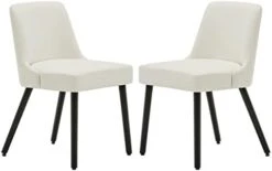 MINCETA Dining Chair,Morden Wood Leg Upholstered Kitchen Chair Set Of 2,PU In Cream White 24 MINCETA Dining Chair,Morden Wood Leg Upholstered Kitchen Chair Set Of 2,PU In Cream White -Home Table Chair Store 31vr5gI1z8L. AC