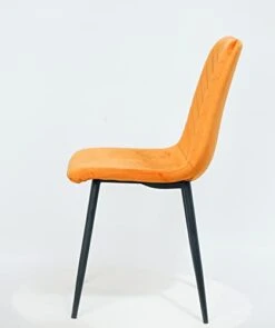 Adyoyi Modern Velvet Dining Chairs Set Of 4, Upholstered Velvet Dining Room Chairs Fabric Dining Chairs For Dinning Room Home Living Room Bedroom Kitchen, Orange -Home Table Chair Store 31vvSvulKAL