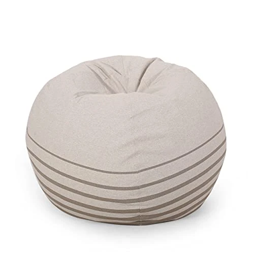 Christopher Knight Home Hudgeons 5 Foot Striped Bean Bag - Natural/Brown Stripes 3 Christopher Knight Home Hudgeons 5 Foot Striped Bean Bag - Natural/Brown Stripes
