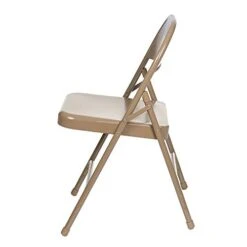 OEF Furnishings (4 Pack), Beige Heavy Duty Steel Folding Chair -Home Table Chair Store 31wH4ABvnzL