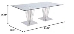 Milan Fiona Dining Table, Silver 10 Milan Fiona Dining Table, Silver -Home Table Chair Store 31waVvebj9L