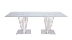 Milan Fiona Dining Table, Silver 11 Milan Fiona Dining Table, Silver -Home Table Chair Store 31wobLu2KtL