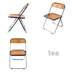Inspirer Studio Contemporary Bauhaus Style Transparent Folding Chair (Tea) 11 Inspirer Studio Contemporary Bauhaus Style Transparent Folding Chair (Tea) -Home Table Chair Store 31wwfLjzDKL