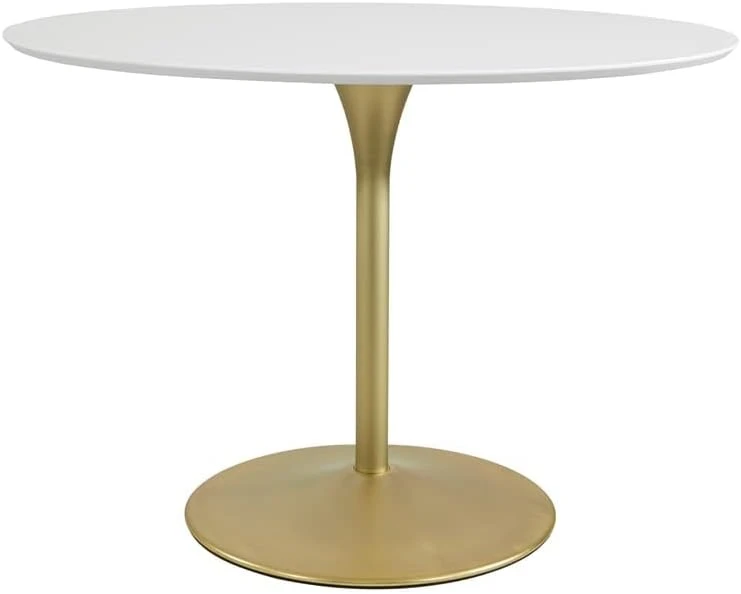 OSP Home Furnishings Flower Mid-Century, Dining Table, Brass Base 7 OSP Home Furnishings Flower Mid-Century, Dining Table, Brass Base - Image 5