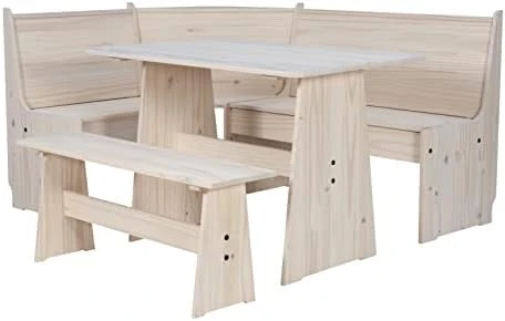 Linon Home Decor Products Grey Corner Dining Set By Linon Leyton Nook 7 Linon Home Decor Products Grey Corner Dining Set By Linon Leyton Nook - Image 5