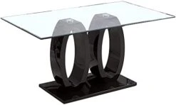 Goderfuu Glass Dining Room Table - 51 Inch Luxury Modern Dining Table With Silver Stainless Steel Base, Rectangle Dining Table Set For 4, Silver White Dining Table, Kitchen Dining Room Tables -Home Table Chair Store 31zvln wiqL. AC