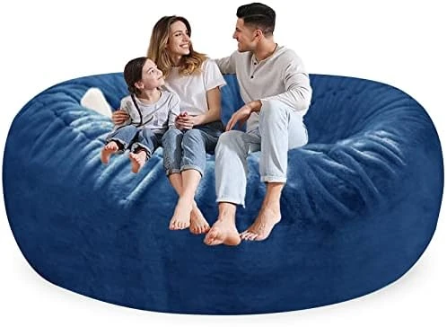 HWIVGKU Bean Bag Chairs, Giant Bean Bag Chair For Adults, 4ftbean Bag CoverComfyBean Bag Bed (No Filler, Cover Only) Fluffy Lazy Sofa (White), 4ft(120 * 65cm) 12 HWIVGKU Bean Bag Chairs, Giant Bean Bag Chair For Adults, 4ftbean Bag CoverComfyBean Bag Bed (No Filler, Cover Only) Fluffy Lazy Sofa (White), 4ft(120 * 65cm) - Image 10