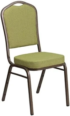 Flash Furniture HERCULES Series Crown Back Stacking Banquet Chair In Black Vinyl - Gold Vein Frame -Home Table Chair Store 41 OGBzX0fL. AC