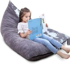 Stuffed Animal Storage Bean Bag Chair Cover(No Filler Included) Stuffable Bean Bag - Stuffed Animal Bean Bag Storage For Kids & Teans Super Soft And Comfortable Bean Bag Stuffed Animal Storage Extra Large - Round Blue -Home Table Chair Store 41 j8UUq NL. AC