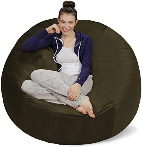 Sofa Sack - Plush Ultra Soft Bean Bags Chairs For Kids, Teens, Adults - Memory Foam Beanless Bag Chair With Microsuede Cover - Foam Filled Furniture For Dorm Room - Charcoal 5' (AMZBB-5SK-CS03) 14 Sofa Sack - Plush Ultra Soft Bean Bags Chairs For Kids, Teens, Adults - Memory Foam Beanless Bag Chair With Microsuede Cover - Foam Filled Furniture For Dorm Room - Charcoal 5' (AMZBB-5SK-CS03) - Image 12