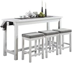 Lexicon Oreille 4-Piece Counter Height Dining Set, Black -Home Table Chair Store 410D80SaT9L. AC