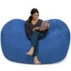 Chill Sack Bean Bag Chair: Huge 6' Memory Foam Furniture Bag And Large Lounger - Big Sofa With Soft Micro Fiber Cover - Royal Blue -Home Table Chair Store 410kEipREUL