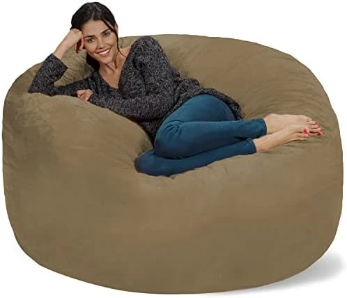 Chill Sack Bean Bag Chair: Giant 5' Memory Foam Furniture Bean Bag - Big Sofa With Soft Micro Fiber Cover - Dark Gray 16 Chill Sack Bean Bag Chair: Giant 5' Memory Foam Furniture Bean Bag - Big Sofa With Soft Micro Fiber Cover - Dark Gray - Image 14